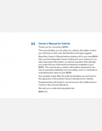 bmw x5 2016 owners manual